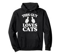 Este Chico ama a los Gatos con Dos Pulgares Sudadera con Capucha