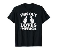 Este Chico ama a Merica American 4 de Julio Dos Pulgares Camiseta