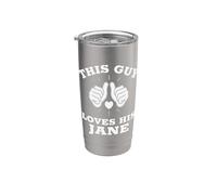 Este chico ama a su Jane Vaso térmico de acero inoxidable de doble pared