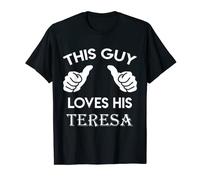 Este chico ama su regalo TERESA San Valentín aniversario 02t Camiseta