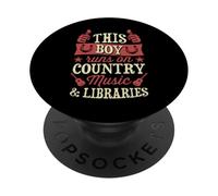 Este Chico Corre en música Country y bibliotecas PopSockets PopGrip Adhesivo