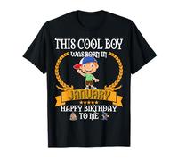 Este Chico Genial nació en enero Funny Jan Birthday Kid Boy Camiseta