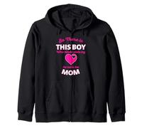 Este chico me robó el corazón, me llama mamá, lindo corazón rosa Sudadera con Capucha