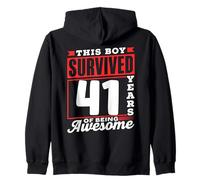 Este Chico sobrevivió 41 años de ser un cumpleaños de Chicos Impresionantes Sudadera con Capucha