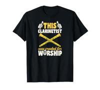 Este clarinetista fue Creado para adorar al Clarinete Cristiano Camiseta