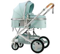 Este cochecito premium presenta una doble suspensión independiente, altura de mango ajustable, un arnés de seguridad de cinco puntos y un diseño elevado de asiento altura del asiento: 58 cm green