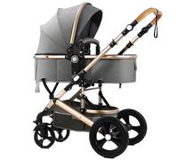 Este cochecito premium presenta una doble suspensión independiente, altura de mango ajustable, un arnés de seguridad de cinco puntos y un diseño elevado de asiento altura del asiento: 58 cm gray