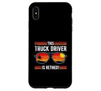 Este conductor de camión tiene un diseño de atardecer de estilo retro jubilado Carcasa para iPhone XS Max