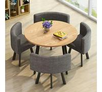 Este Conjunto de Mesa y Silla para conferencias de Oficina, Escritorio Redondo pequeño para reuniones de Negocios, Muebles para Sala de recepción, Club, negociación, Ventas, Oficina, Tienda,