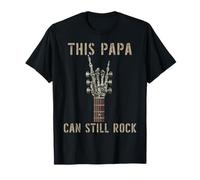 Este cumpleaños de la Guitarra Papa Can Still Rock On Skeleton Hand Camiseta