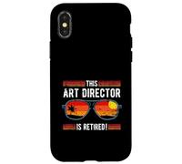 Este director de arte es un diseño de atardecer de estilo retro jubilado Carcasa para iPhone X/XS