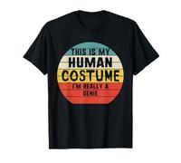 Este disfraz de My Human I'm Really A Genie Halloween Vintage Camiseta