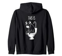 Este es Bullsht Bull Sentado En Un WC Divertido Vaca Sarcástica Sudadera con Capucha