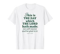 Este es el día en Que Jehová Hizo el Salmo 118:24 Camiseta gráfica económica, Hombre, Blanco, XL