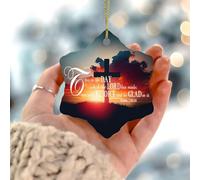 Este es el día que el Señor ha hecho con la frase en inglés «We Will Rejoices», adorno para árbol de Navidad, cristiano, católico, religioso, redondo, recuerdo, de cerámica, porcelana, elegante