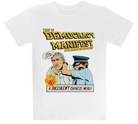 Este Es El Manifiesto De La Democracia Camiseta Blanca para Niños Camiseta De Manga Corta para Niños Kids White tee Children Short Sleeve T-Shirt