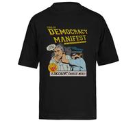 Este Es El Manifiesto De La Democracia Camiseta Extragrande Holgada Negra Unisex Unisex Black tee Baggy Oversized T-Shirt