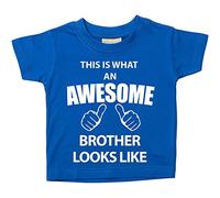 Este es lo que una fantástica hermano Looks Like azul disponible en tamaños camiseta para bebé 0 - 6 meses a 14 - 15 años nuevo bebé hermana regalo azul azul Talla:3-4 años