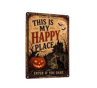 Este Es Lugar Cartel De Halloween Para Porche Decoración Porche