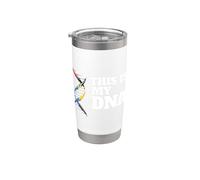Este es mi ADN Orgulloso País Patriótico Antigua Bandera de Antigua Vaso térmico de acero inoxidable de doble pared