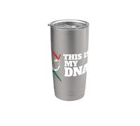 Este es mi ADN Orgulloso País Patriótico Mexicano Bandera de México Vaso térmico de acero inoxidable de doble pared