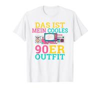Este es mi Atuendo Genial de los 90 Disfraces de los 90 Camiseta gráfica económica, Hombre, Blanco, S