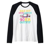 Este es mi Atuendo Genial de los 90 Disfraces de los 90 Camiseta Manga Raglan