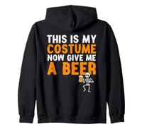 Este es mi Disfraz, Ahora Dame una Cerveza, Divertido Esqueleto, papá Sudadera con Capucha