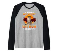 Este es mi Disfraz de Gato Aterrador para mamá Bosque de Camiseta Manga Raglan