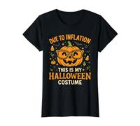Este es mi Disfraz de Halloween, Divertido Halloween Debido a la inflación Camiseta gráfica económica, Mujer, Negro, XL