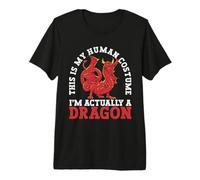 Este es mi Disfraz de Humano. De Hecho, Soy un dragón para Halloween Camiseta Premium