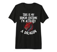 Este es mi Disfraz de Humano. De Hecho, Soy un dragón para Halloween Camiseta Premium