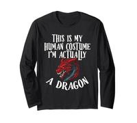 Este es mi Disfraz de Humano. De Hecho, Soy un dragón para Halloween Manga Larga
