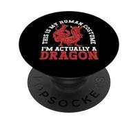 Este es mi Disfraz de Humano. De Hecho, Soy un dragón para Halloween PopSockets PopGrip Adhesivo