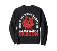 Este es mi Disfraz de Humano. De Hecho, Soy un dragón para Halloween Sudadera