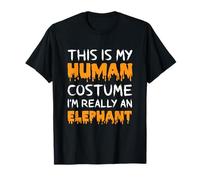 Este es mi Disfraz de Humano, Soy Realmente un Elefante para Halloween Camiseta