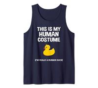 Este es mi disfraz de humano, soy realmente un pato de goma para Halloween Camiseta sin Mangas
