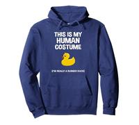 Este es mi disfraz de humano, soy realmente un pato de goma para Halloween Sudadera con Capucha