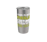 Este es mi disfraz de pepinillo, es una especie de Big Dill Halloween Vaso térmico de acero inoxidable de doble pared