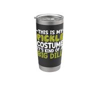 Este es mi disfraz de pepinillo, es una especie de Big Dill Halloween Vaso térmico de acero inoxidable de doble pared