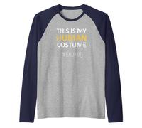 Este es mi disfraz humano de «Soy realmente un gato» para Halloween Camiseta Manga Raglan