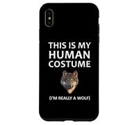 Este es mi disfraz humano de «Soy realmente un lobo» para Halloween Carcasa para iPhone XS Max