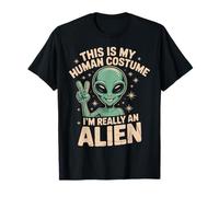 Este es mi Disfraz Humano Divertido alienígena Halloween OVNI Camiseta