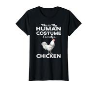 Este es mi Disfraz Humano Kawaii Animal Chicken Cosplay Camiseta gráfica económica, Mujer, Negro, M