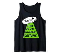 Este es mi Disfraz Humano - Nave Espacial alienígena OVNI Halloween ET Camiseta sin Mangas