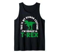 Este es mi Disfraz Humano. Realmente Soy un Dinosaurio de Halloween de T-Rex Camiseta sin Mangas