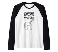 Este es mi Disfraz Humano. Realmente Soy un Unicornio Camiseta Manga Raglan