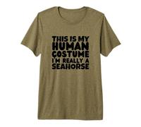 Este es mi Disfraz Humano, Soy Realmente un Caballito de mar Camiseta Premium