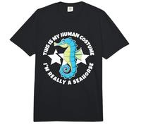 Este es mi Disfraz Humano, Soy Realmente un Caballito de mar Comfort Colors Adult Heavyweight T-Shirt
