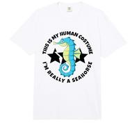 Este es mi Disfraz Humano, Soy Realmente un Caballito de mar Comfort Colors Adult Heavyweight T-Shirt